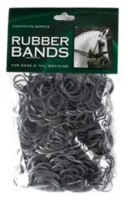 Mane Braid Rubber Bands Grey - 500pcs