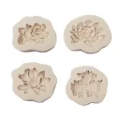 Peony Sunflower Lotus Rose Silicone Mold Fondant Mould Cake Pastry Baking Tools