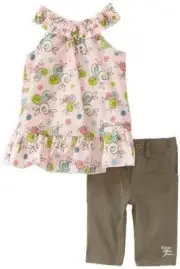 Calvin Klein Baby Girls Floral Pants & Tunic Set 12 Months