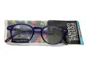 Foster Grant Reading Glasses Seren Blue +1.25 with soft case NEW!