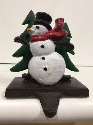 Cast Iron Hand Painted Snowman-with FREE SHIPPING