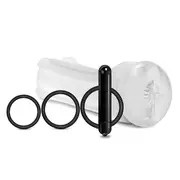 Happy Ending Vibrating Bum Rush Stroker and Cock Ring Set