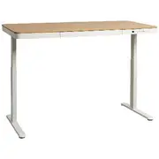 Newhaven Electric Sit Stand Desk with Drawer 1500mm White/Oak