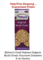 Milton's Craft Bakers Organic Multi Grain Gourmet Crackers, 6oz Carton FREESHIP
