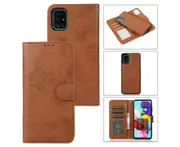 Detachable Wallet Phone Case for Easy Portability (Brown), Flip Case for Samsung Galaxy A51
