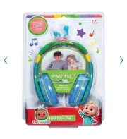 NEW! CoComelon Wired Over-the-Ear Headphones -Kids Headphhones With Share Port
