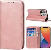Cavor for iPhone 13 Pro Max Case, iPhone13 Pro Max Case Cowhide Pattern PU Leather Book Wallet Magnetic Kickstand Flip Cover Phone Cases with Card Slots(6.7") -Pink