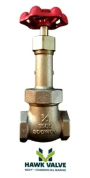 Gate Valve Bronze 1/2" CL 150 Rising Stem KITZ AK150LU 42T