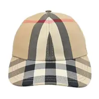 在飛比找森森購物網優惠-BURBERRY 8068035 格紋電繡LOGO棉質棒球帽