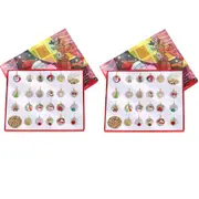2pcs Christmas Advent Calendar 24 Day Xmas DIY Bracelet Set Christmas Countdown Calendar Gift