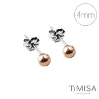 在飛比找PChome24h購物優惠-TiMISA《極簡真我(4mm)玫瑰金》純鈦耳針