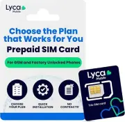 Lycamobile SIM Card 3 in 1 Standard / Micro/ Nano Sizes Select Your Plan
