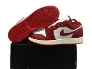 Nike Air Jordan 1 Low SE (GS) White Dune Red Lobster FJ3465-160 Size 6y No Lid