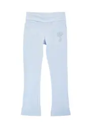 Juicy Couture Kids Logo Flared Velour Sweatpants (7-16 Years) - Blue Light - 15-16Y (16 Years) 15-16Y (16 years)
