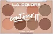 L.A. Colors I Heart Makeup Contour Palette, Medium to Dark, 1.04 Ounce
