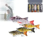 Bionic Swimming Bait, 3D Soft Fishing Lure, Realistic Robotic Swimbait for Freshwater Saltwater, Attracts Bass, Trout, Catfish Fishing Gear for Beginners Pros