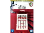 5pk Organ Jersey Needles (Ball Point) 15X1BP (130/705H) - Assorted Sizes 70-100