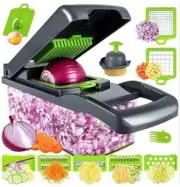 Vegetable Chopper & Mandoline Slicer - 10-in-1 Multifunctional Onion Chopper