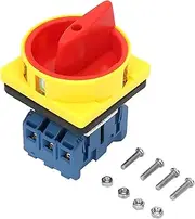 Load Circuit Breaker Switch, Universal Changeover Selector Switch, 3 Pole 2 Position Cam On Off Power Switch for Machinery (25A)