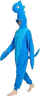 [WAWRTOU] Adult Loch Ness Sea Monster Onesie Pajamas Halloween Nessie Costume One-Piece Cosplay Women and Men