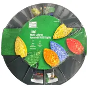 100 Count Multi-Colored Faceted C9 LED Lights Home Accents Holiday Home Depot