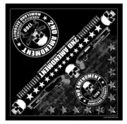 2nd Amendment Skull Design 21" x 21" Bandana