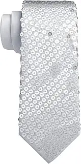 [Generic] Mens Sequin Skinny Tie and Pocket Square Set Shiny Solid Satin Slim Necktie for Wedding Party