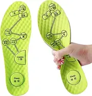 [Aeihevo] Foot Acupressures Insole, Men Women Soft Breathable Sports Cushion, Extra Shock Absorption Inserts, Orthotic Comfort Insoles for Sneakers Running Shoes Hepvet