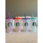 🐱現貨出清 星巴克STARBUCKS 雪花變色冷飲 環保杯 外帶杯 24OZ 710ML