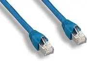 1 Ft (1ft) Cat6A STP (Shielded) Ethernet Internet Network Patch Cable Ultra Blue w/Ultra Boot RJ45 m/m 10/100/1000 10GB Gigabit (1 Unit)