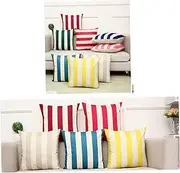BATHVEVE 1pc Striped Throw Pillow Cover Dark Blue Cushion Case for Home Sofa Decoration Present for Friends Family No Pillow Insert Included