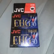 2 PACK JVC EHG HI-FI Compact Camcorder Tape TC-30 SP 30 EP 90 Minutes ~ NEW