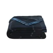 Trafalgar Merino Wool Blend Blanket - Navy, Single/Double - Single/Double