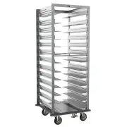Metro RD78NA33A71 Adjustable Pan Rack with Gray Continuous Bumper and Floor Loc