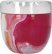 S'well Eats 2-in-1 Food Bowl with Screw-Top Lid, 636ml, Rose Agate, Triple-Insulated and Leak-Proof Food Flask for On-the-Go Eating up to 11h Cold/7h Hot, Red