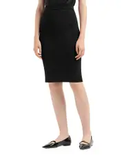 Emporio Armani Metallic Knit Pencil Skirt