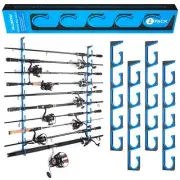 H5 Horizontal Fishing Rod/Pole Holders for Garage Wall or Ceiling Mounted Fis...