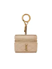 Saint Laurent Gaby Airpods Holder In Quilted Lambskin