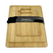 3pcs Bamboo Cutting Chopping Board Set Natural Kitchen Serving BPA Free Plate