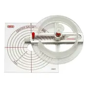 NT Cutter iC-1500P Transparent Precision Light-Duty Circle Compass Cutter 1.8-17.8cm, with 5-Piece Spare Blade, for Cutting Leather & Paper