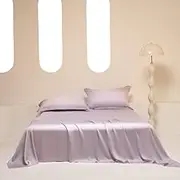 King Size Flat Bed Sheet Solid Color Super Soft Silk Texture Cooling for Sleep Experience,Color 16,180X230cm 3Pcs