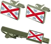 [Select Gifts] Penrith City England Flag Cufflinks Tie Clip Box Gift Set