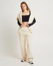 Subtitled Straight Leg Trackpants