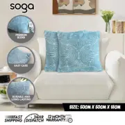 SOGA X2 50cm Blue Throw Pillow Geometric Indoor and Outdoor Corded Home Décor