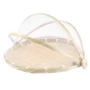 Hand-Woven Food Tent Basket Tray Fruit Vegetable Bread Storage Basket7049