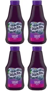 Welchs Concord Grape Squeeze Jelly, 20 Ounces - 4 Pack