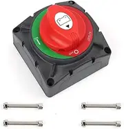 High Current Battery Disconnect Switch, 600A Continuous Battery Master Switch, 12V-48V Battery Kill Isolator Switch Fit for Boat RV