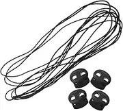 OFFIGAM 1 Set Plastic Spring Cord Locks Toggle Stoppers with Bungee Rope for DIY Clothing Drawstring Fasteners Easy Installation and Replacement