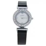 Jean Bellecour REDL3 Silver/Black Leather Strap Watch by Jean Bellecour for Women - 1 Pc Watch