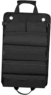 FOMIYES Roll Up Tool Bag Portable Tool Organizer with Capacity Storage Sturdy for Mechanics Electricians and Carpenters Zippered Compartments for Easy Access